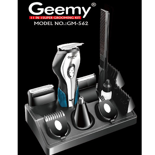 Original GEEMY GM-562 11 IN 1 Professional Hair Trimmer Rechargeable Hair Clipper Nose Trimmer Shaver Cordless